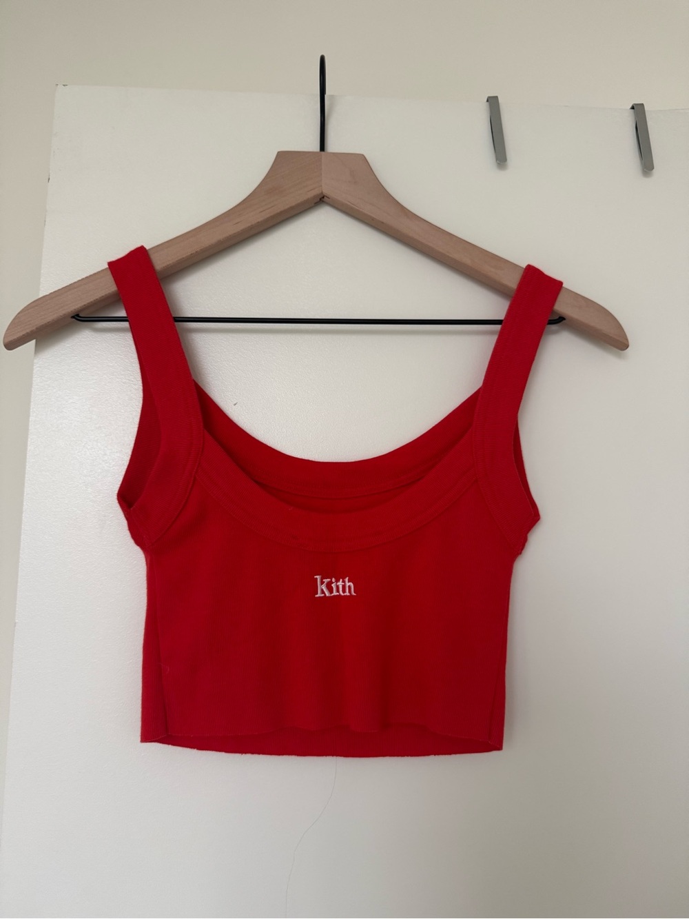 Kith Red Ribbed Crop Tank - Picture 2 of 3